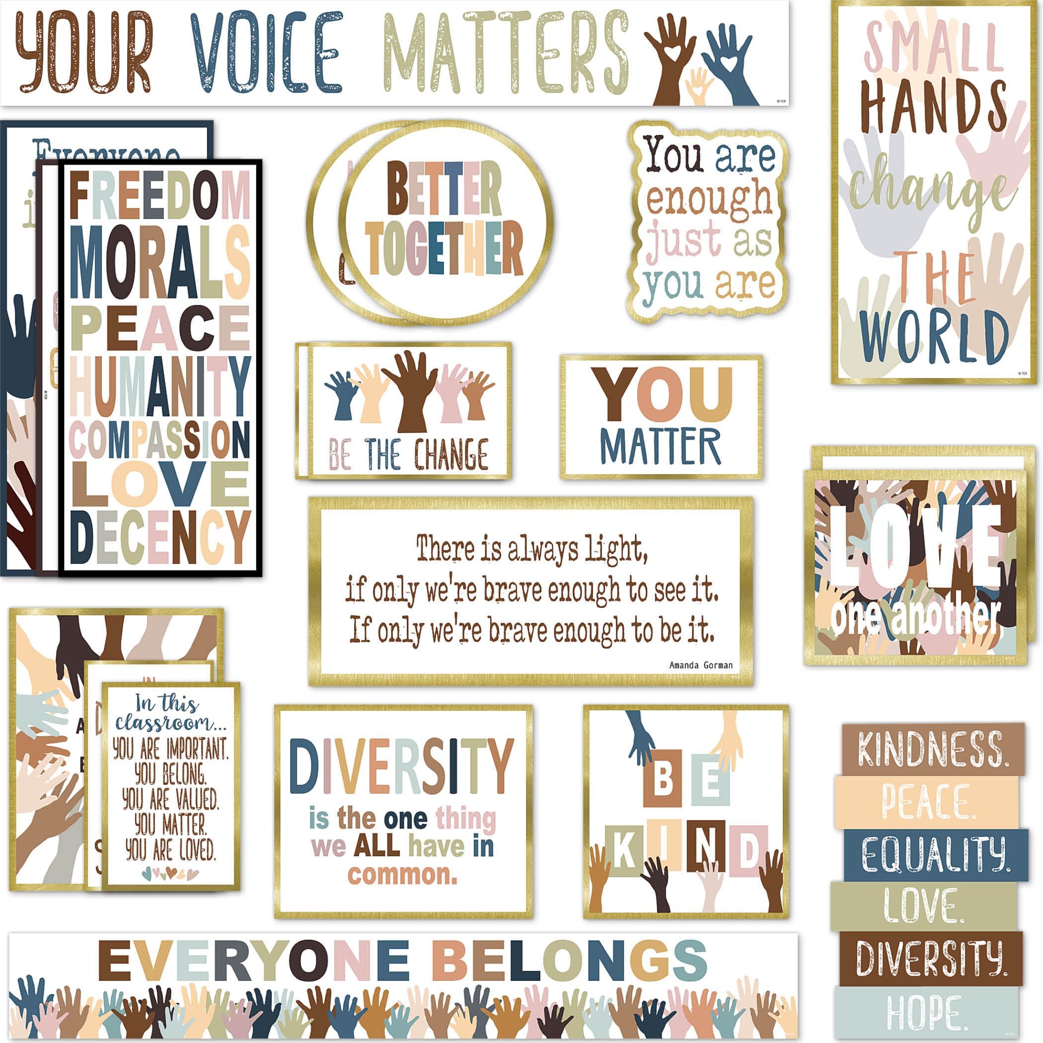 Teacher Created Resources Everyone is Welcome Diversity Mini Bulletin Board (TCR7121)