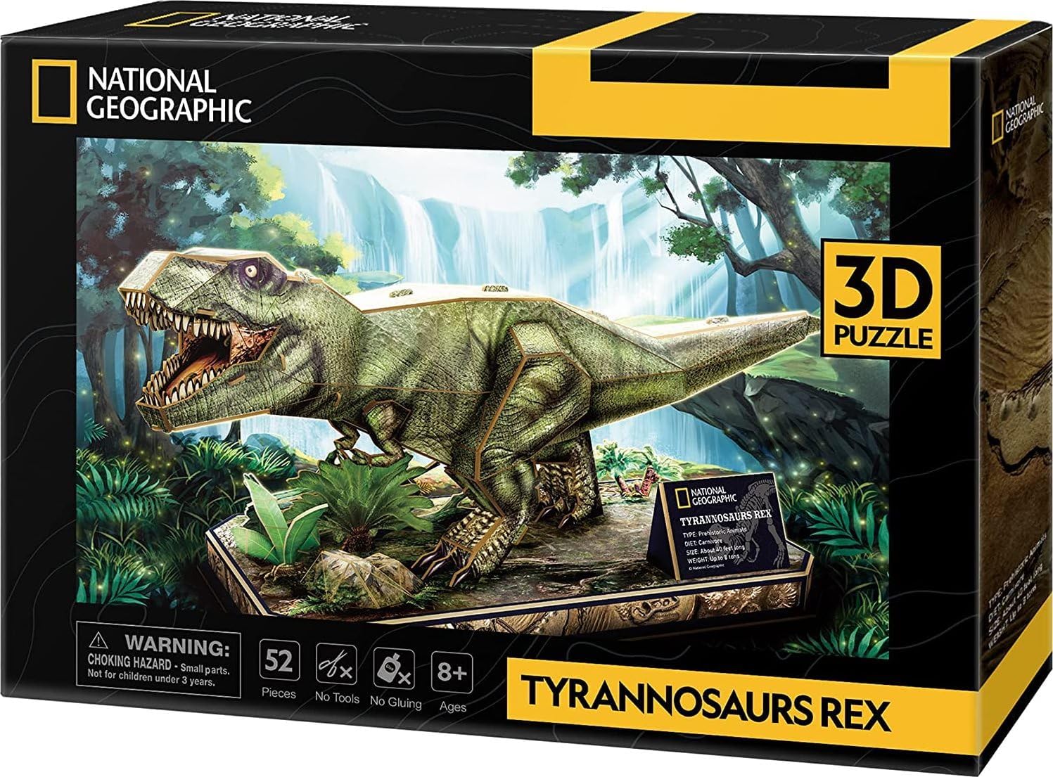 CubicFun 3D National Geographic T-Rex Dinosaur Puzzle for Kids Stacking Creative Game 8+