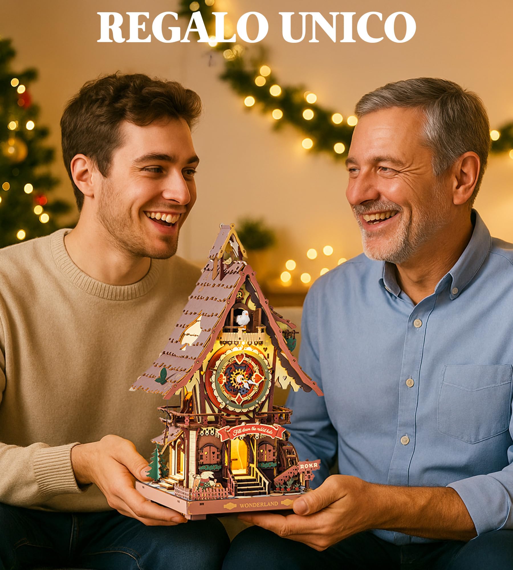 ROKR Puzzle 3D Madera Reloj de Cuco Maquetas para Construir Rompecabezas adultosAdultos Regalos Originales para Mujer Hombre Vendimia LC901C