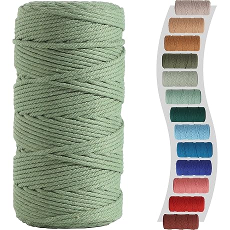 Avocado Green Macrame Cord 3mm for DIY