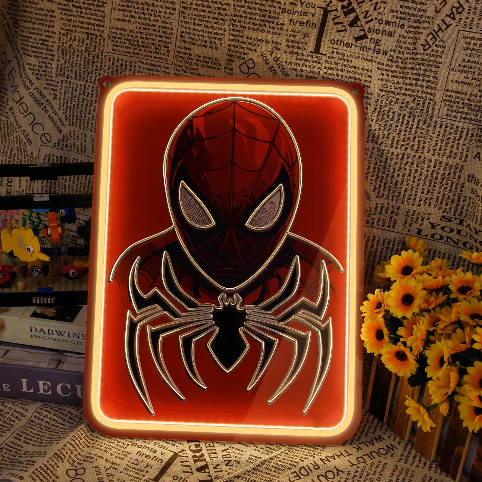 Amazon.co.jp: FRIFUN スパイダーアニメネオンサイン LEDライトアップ