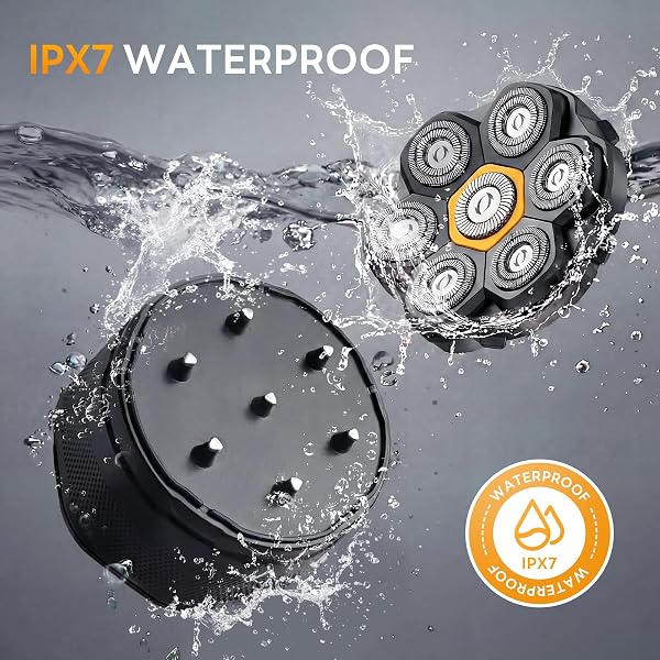 Head Shavers for Men, IPX7 Waterproof, 6D Magnetic Self-Sharpening Steel Blades, Smooth Shave in 3 Minutes, Wet & Dry, 180-Min Usage, Type-C Fast Charge, Easy Clean, LED Display, Gifts for Men - 4