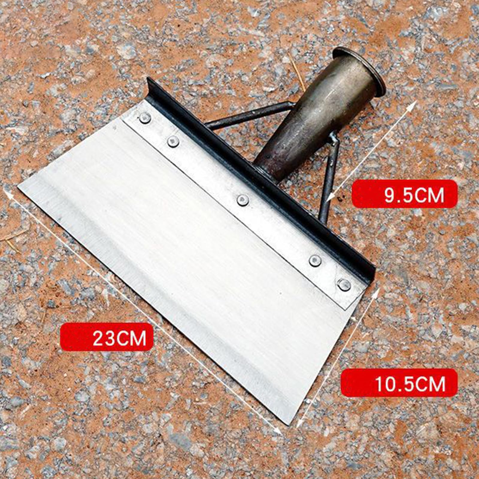 Pala da Giardino Multifunzionale, per eliminare Il Ghiaccio e spalare la Neve, in Acciaio Inox, per Erbacce e Muschio, Pala per la Pulizia del Giardino, diserbo, Piante, agricola (23cm)