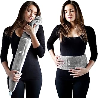 YUYUThe Original, Award Winning Long Hot Water Bottle . 75cm x 12cm, Wearable Strap, Up to 6 Hours of Warmth. Grade A, Natural Sri Lankan Rubber Eco Bottle, 2 Year Warranty. from UK (Koala Grey)