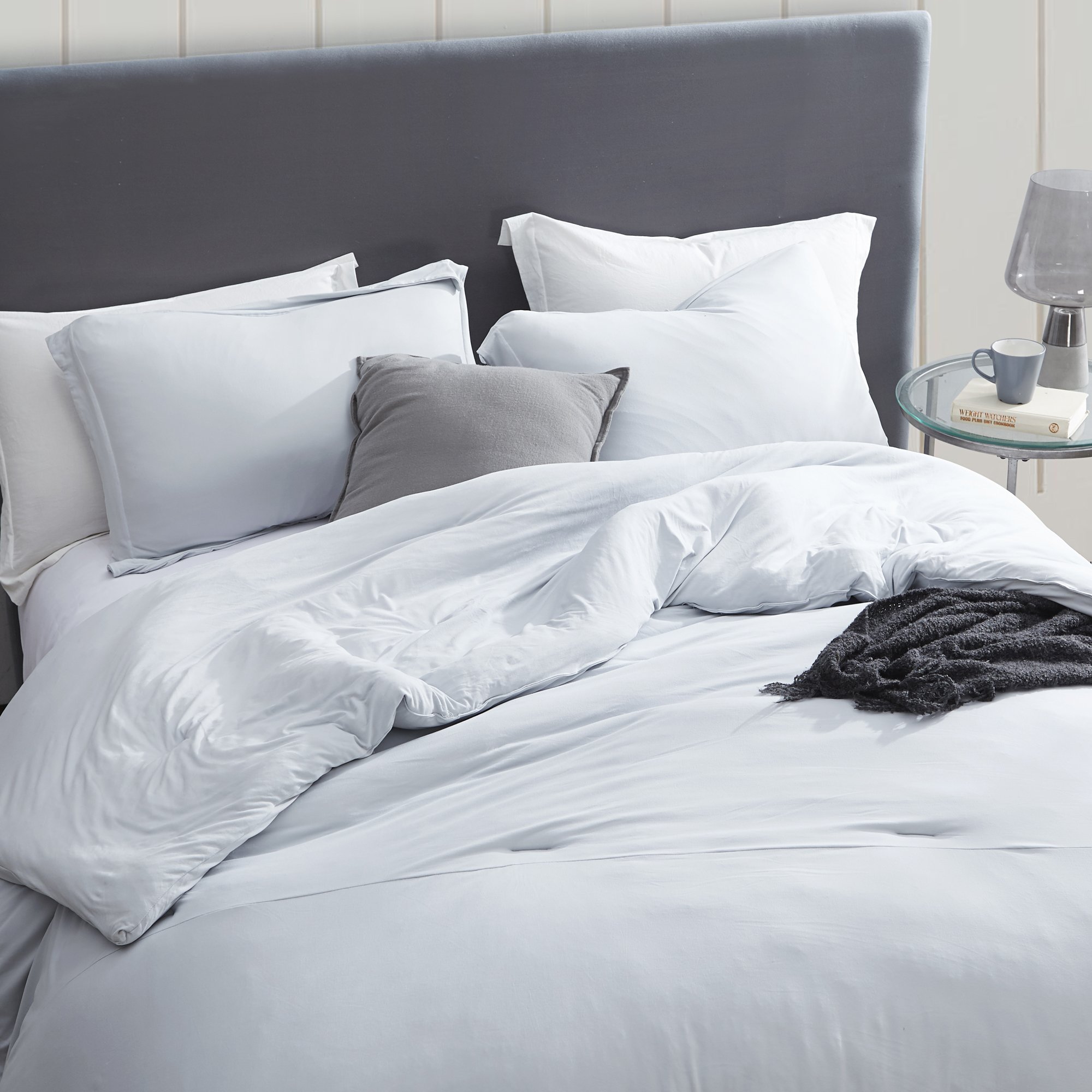 Byourbed Bare Bottom Duvet Cover - Queen Bedding Glacier Gray
