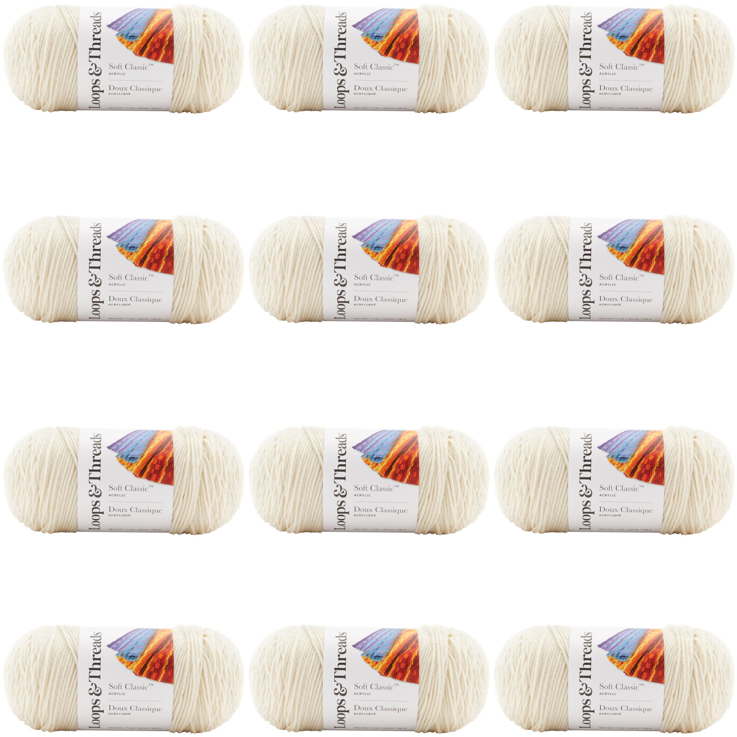Amazon.com: MICHAELS Bulk 12 Pack: Soft Classic™ Solid Yarn by