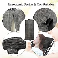 Vista 17 de Ostlttyn Zero Gravity - Almohada de repuesto para silla, color negro, 14.3 x 6.7 x 2.3 pulgadas, relleno de espuma, estilo moderno, soporte