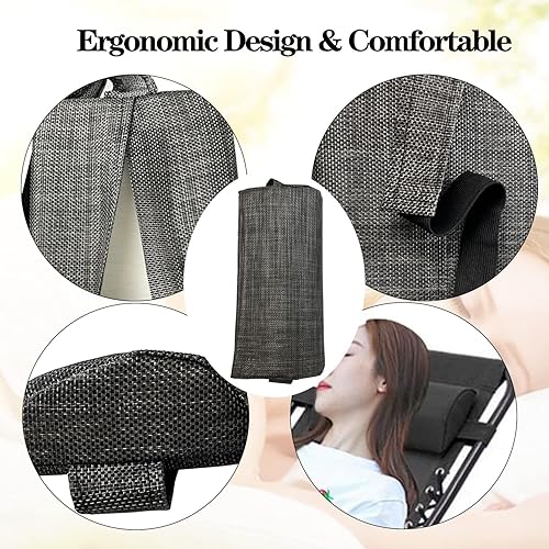 Miniatura 3 de Ostlttyn Almohada de repuesto para silla de gravedad cero con banda elástica, almohada universal suave y extraíble para silla de descanso de