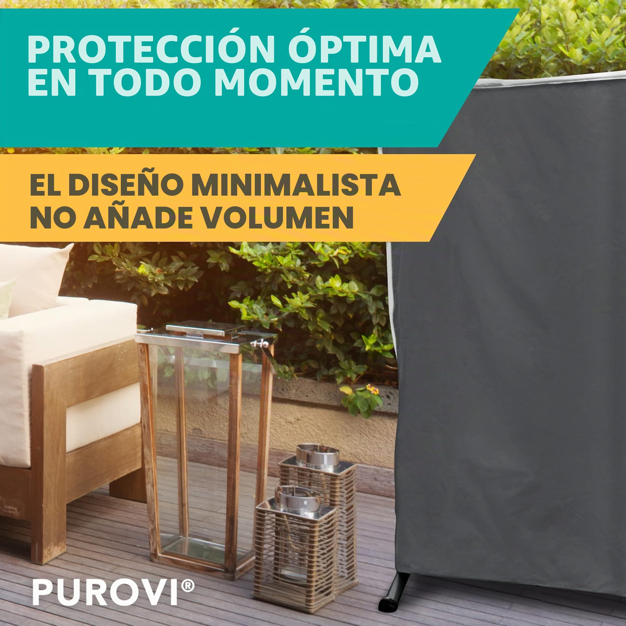 Funda para columpio de jardín (210 x 150 x 150 x 150 cm, impermeable al agua, anti UV