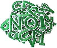 Vista 24 de GYGYL 36 Parches de Letras y Números para Planchar, Parches de Letras de Animales, Parche Bordado del Alfabeto A-Z, Números 0-9 Aplique para Ropa