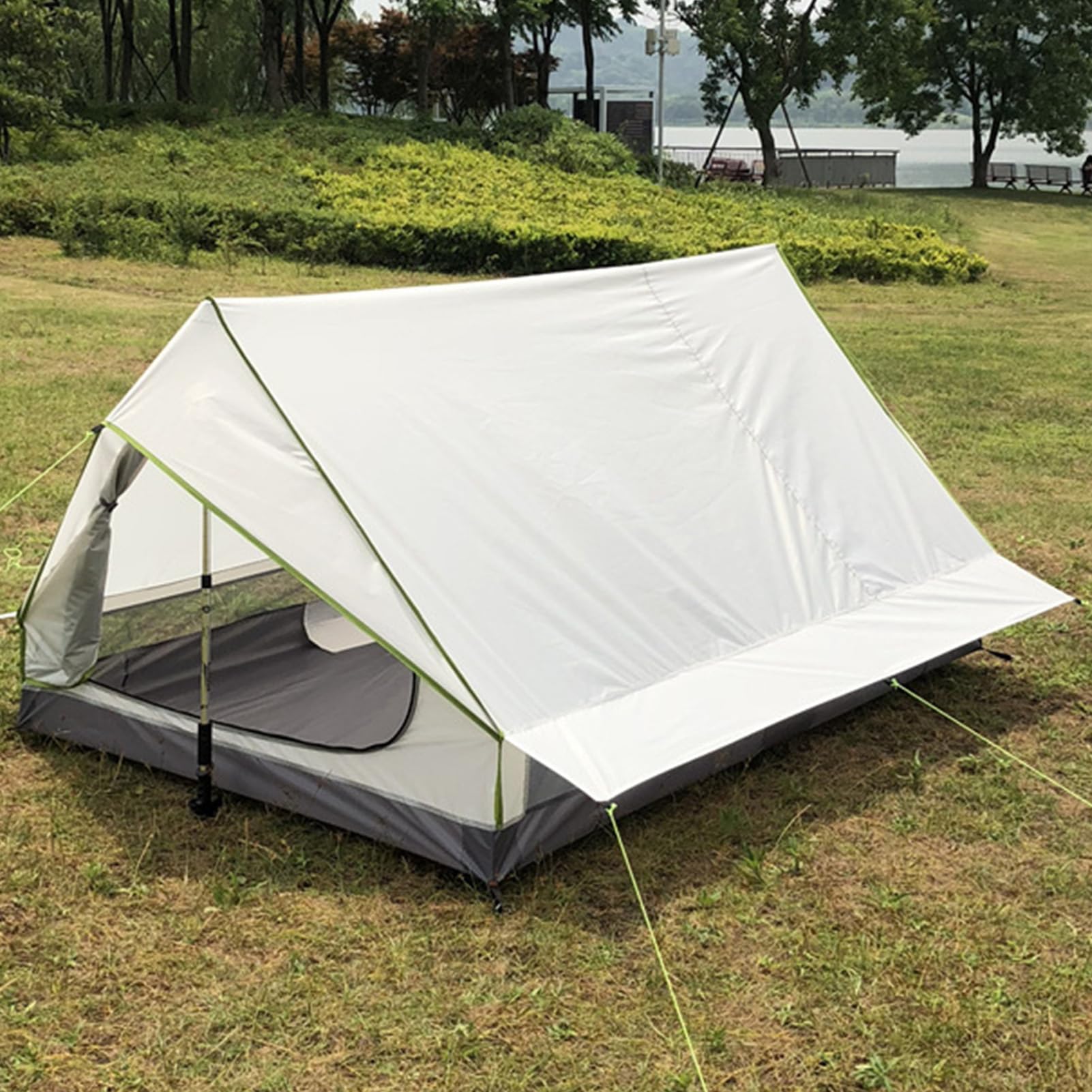 Namiot kempingowy, lekkie schronienie bez pręta, namiot kempingowy bez pręta, łatwy w instalacji, trwałość odporna na warunki atmosferyczne, 210 cm, do wędrówek i podróży na świeżym powietrzu