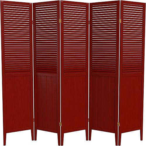 Miniatura 11 de Red Lantern Divisor de abalorio de 6 pies de alto, color negro, 3 paneles Negro -,Natural,Rosewood,Blanco,Miel