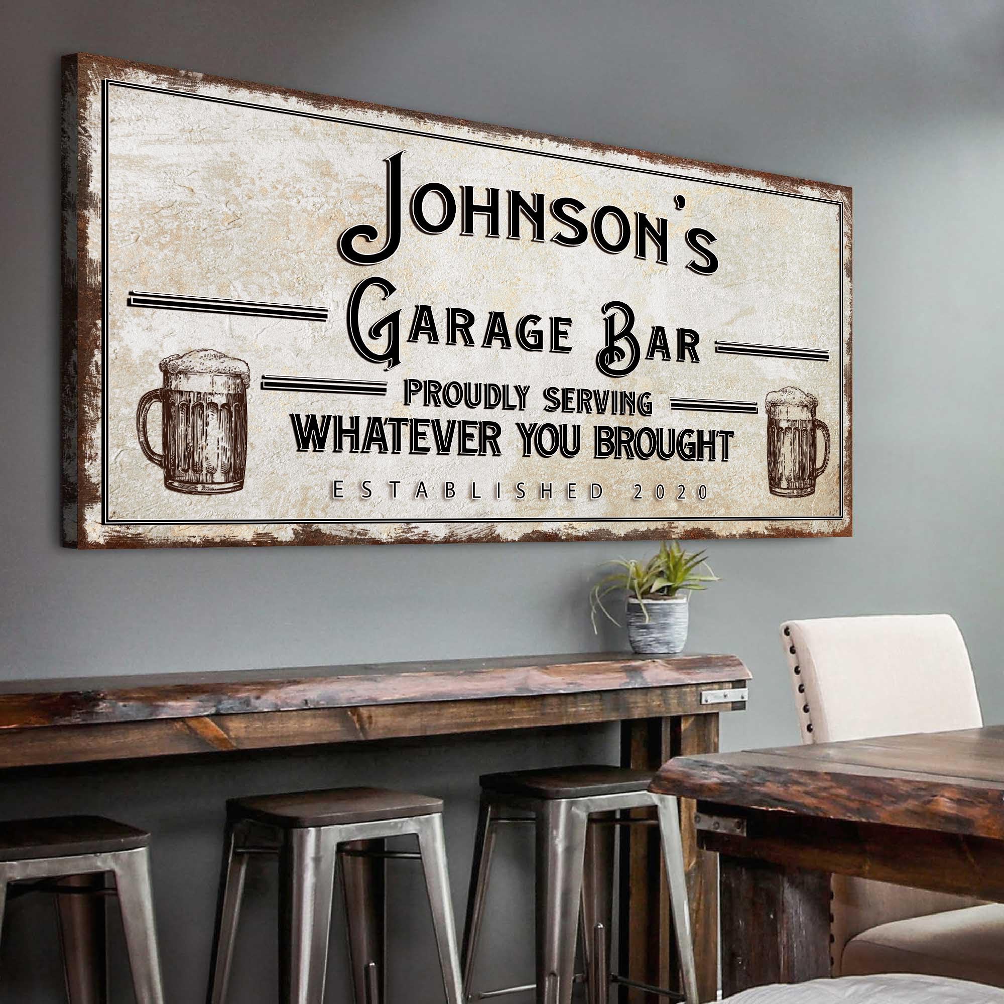Amazon.com: Tailored Canvases Bar Sign Canvas - Custom Bar Sign Canvas