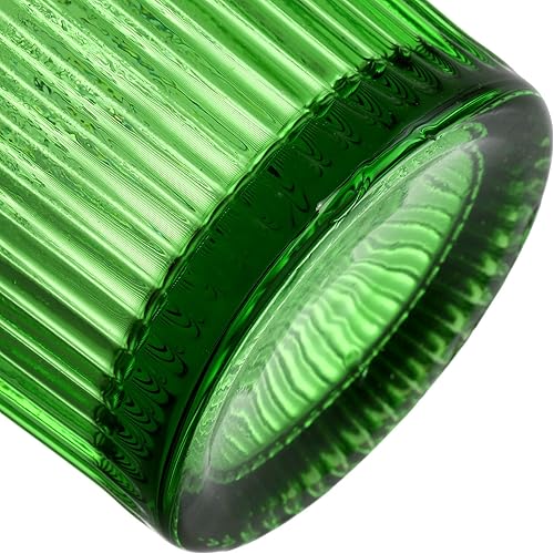 Miniatura 5 de Kingrol Paquete de 6 vasos de agua vintage de 12 onzas, vasos románticos, juego de cristalería premium para jugo, bebidas, cerveza, cóctel