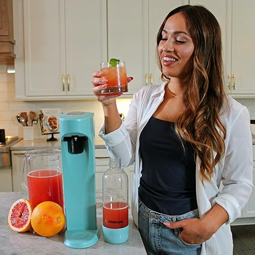 Miniatura 4 de Drinkmate OmniFizz - Máquina para hacer agua con gas y refrescos, carbonata cualquier bebida, paquete de burbujas. Incluye dos cilindros de CO2 de