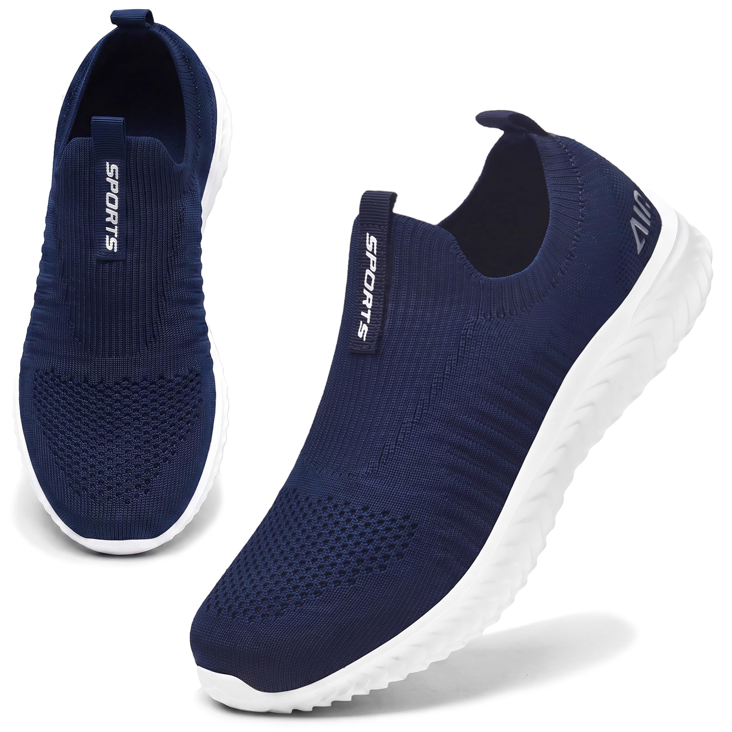 Littleplum Slip on Sneakers Damen Bequeme Turnschuhe Orthopädische Sportschuhe Atmungsaktiv Schlupfschuhe Freizeitschuhe