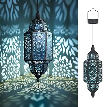 Moroccan Hanging Solar Light (Black)