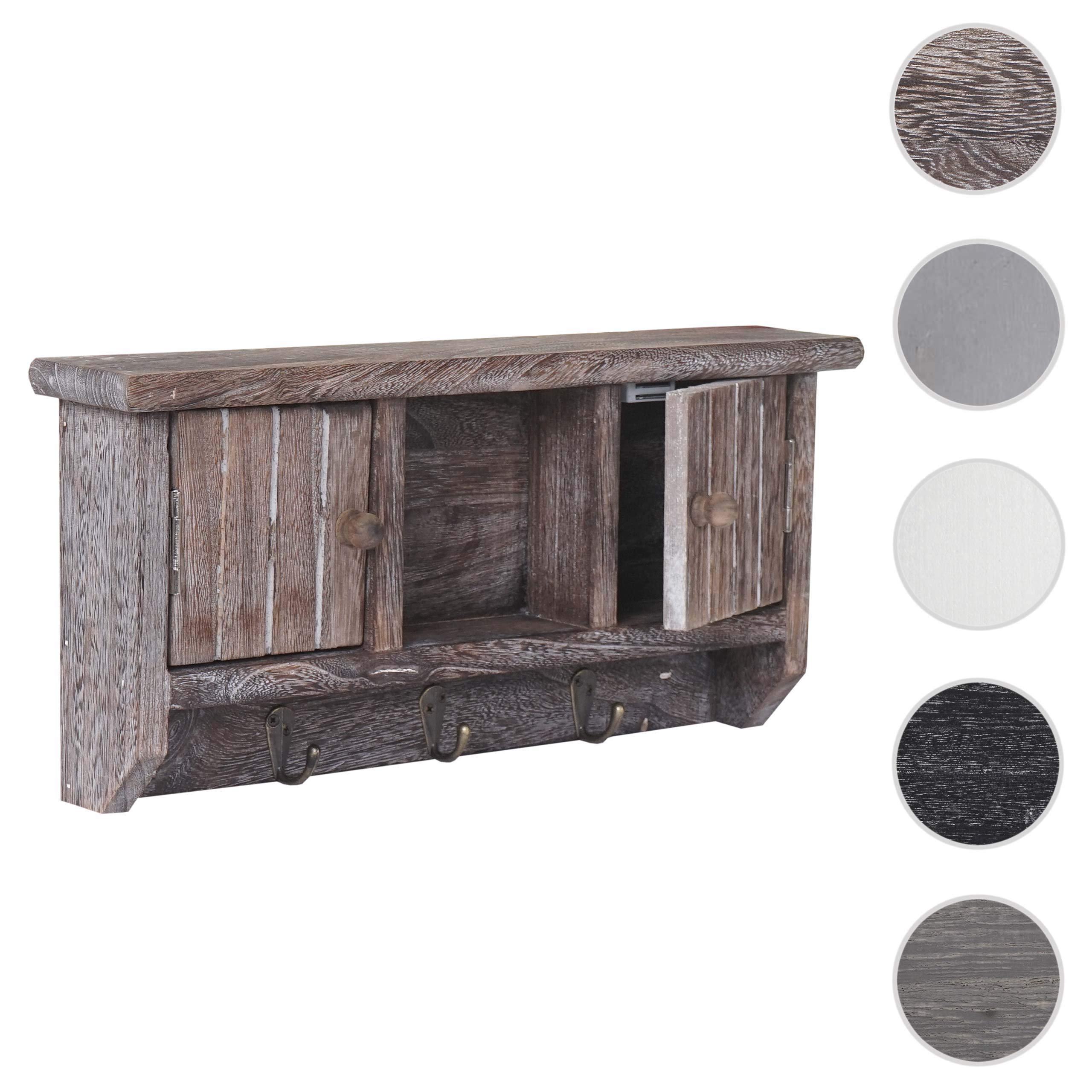HWC-A48 - Armario para llaves con puertas, madera maciza, certificado MVG, color marrón