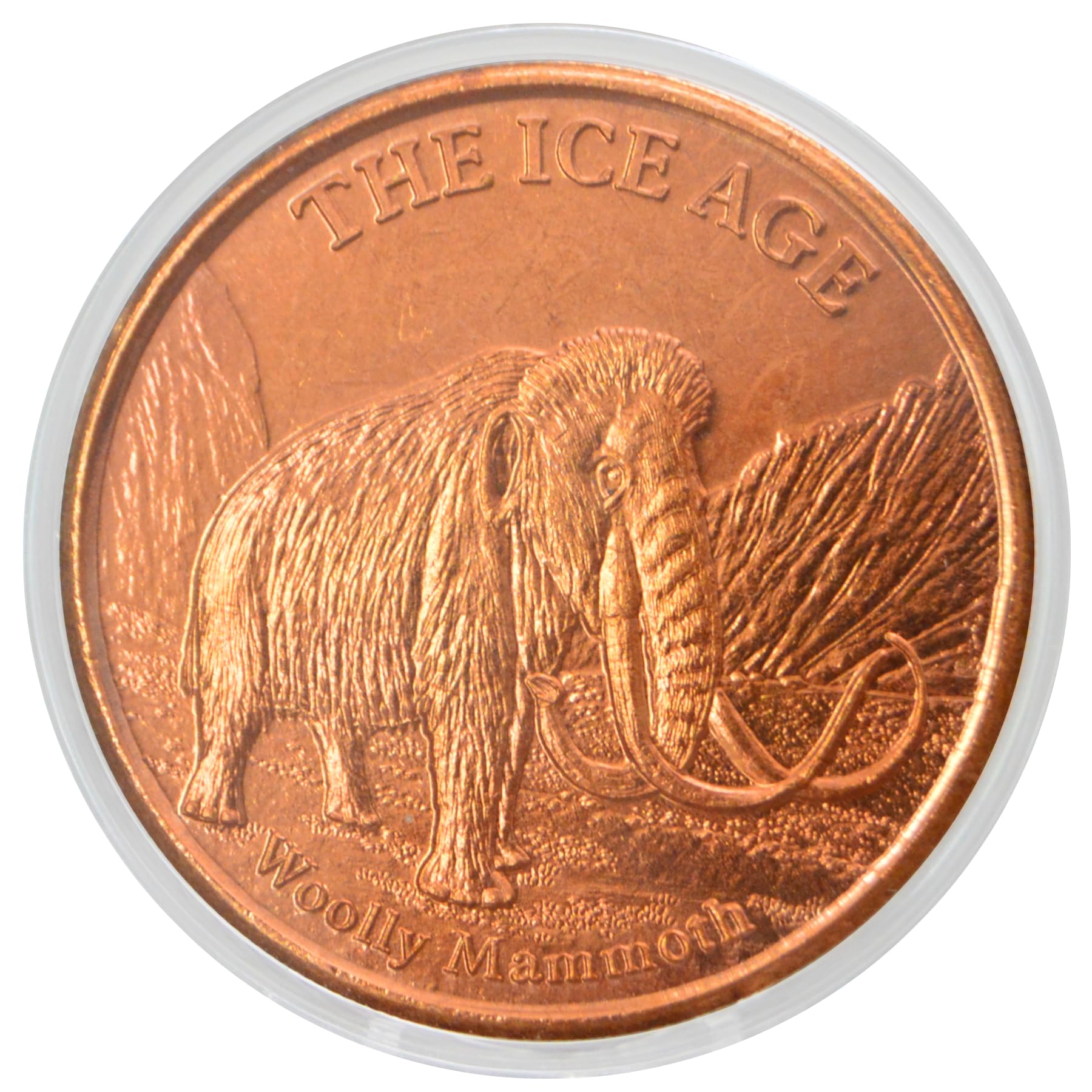 Heavenly Metals Ice Age Woolly Mammoth 1 oz Pure .999 Copper Round Bullion Coin in Capsule - COA