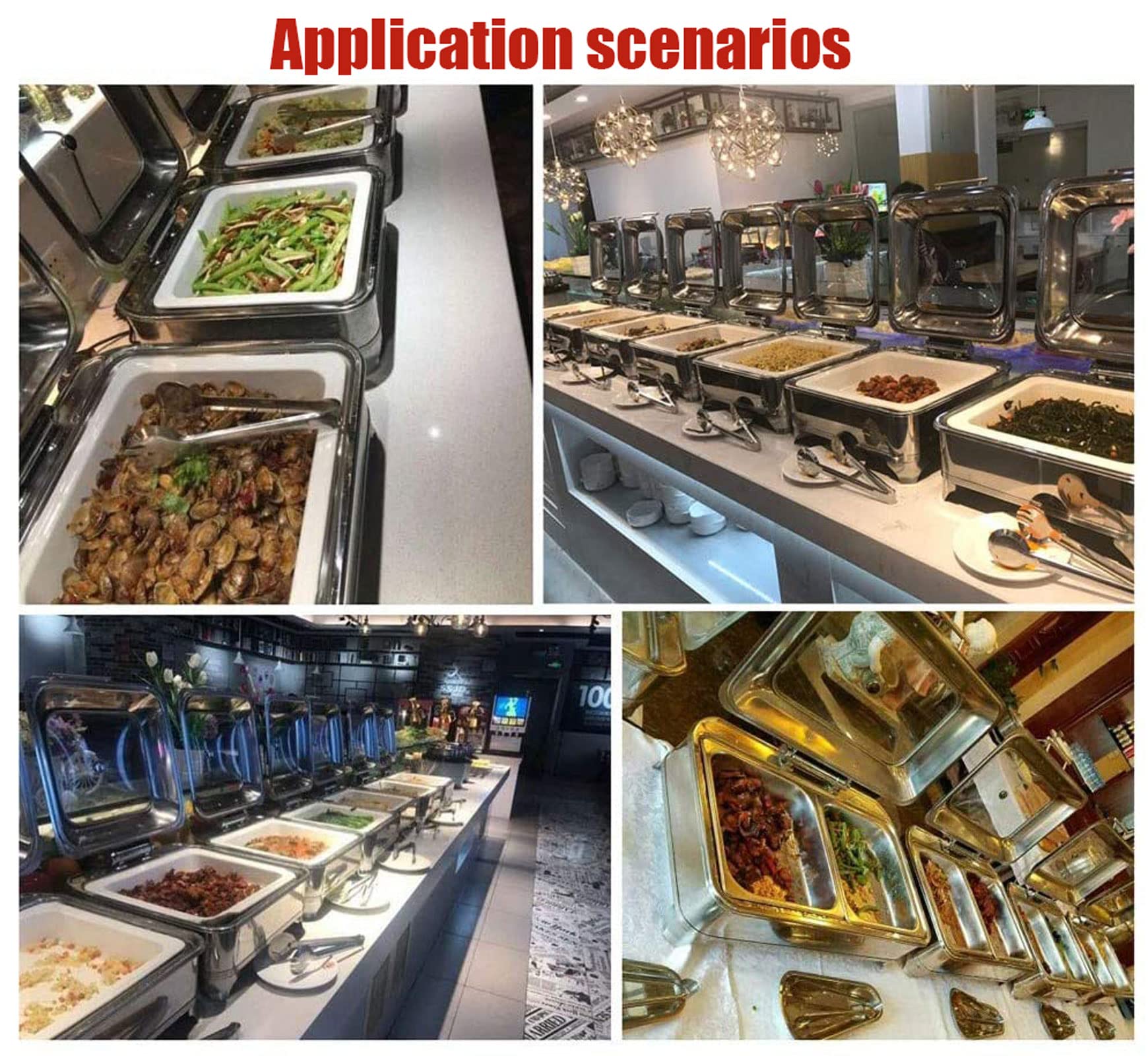 Scaldavivande Elettrico Professionale, Scaldavivande Elettrico Acciaio Inox Contenitore Scalda Cibo per Buffet Hotel Feste, Coperchio Visibile+Temperatura Regolabile, Facile da Pulire, 9L
