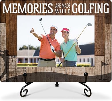 Golf Picture Frame, Fits 4x6 Inch Photo063 | Memories Are Made While Golfing, Gifts for Golf Lovers, Friends and Family