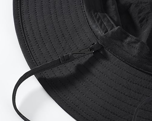 Miniatura 9 de Home Prefer UPF50+ Sombrero de sol para hombre, sombrero de pesca de ala ancha, protección UV, sombrero de malla transpirable, sombrero de safari de