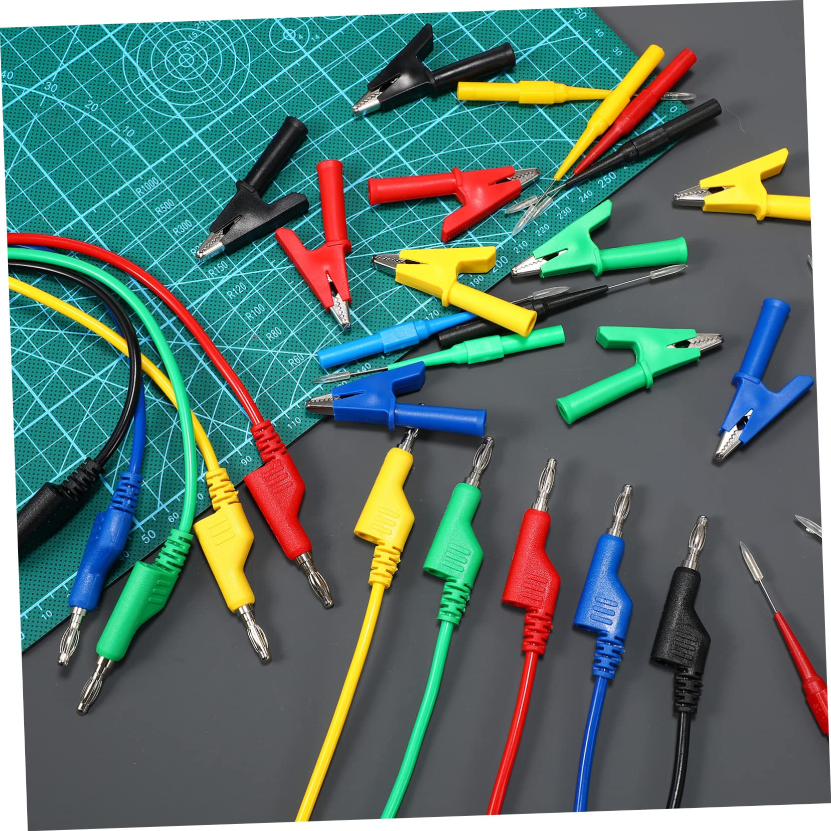 Cabilock 1 Juego kit de cables de prueba para multímetro equipo herramienta de probador eléctrico multimetro conectores banana herramienta de puntas de prueba de multímetro sondas de prueba