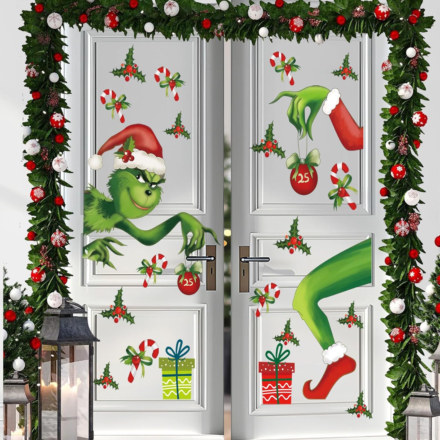 Holiday Wall Decals 2024 Christmas & New Year Decor for