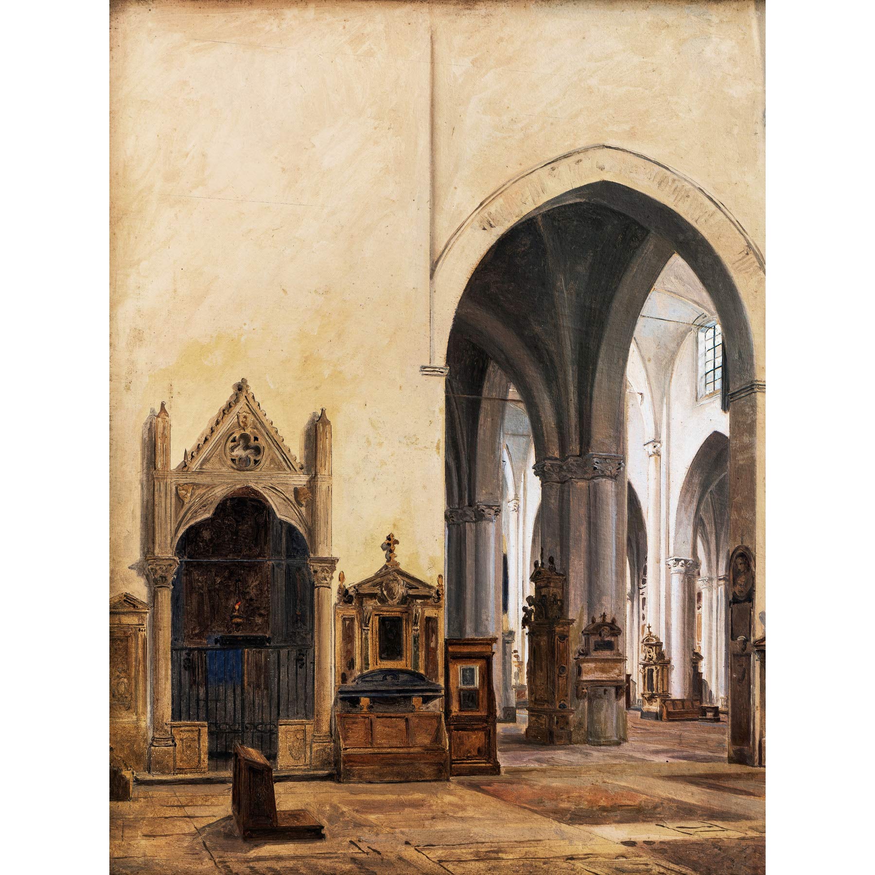 Hansen Interior St Maria Minerva Rome Painting Premium Wall Art Canvas Print 18X24 Inch