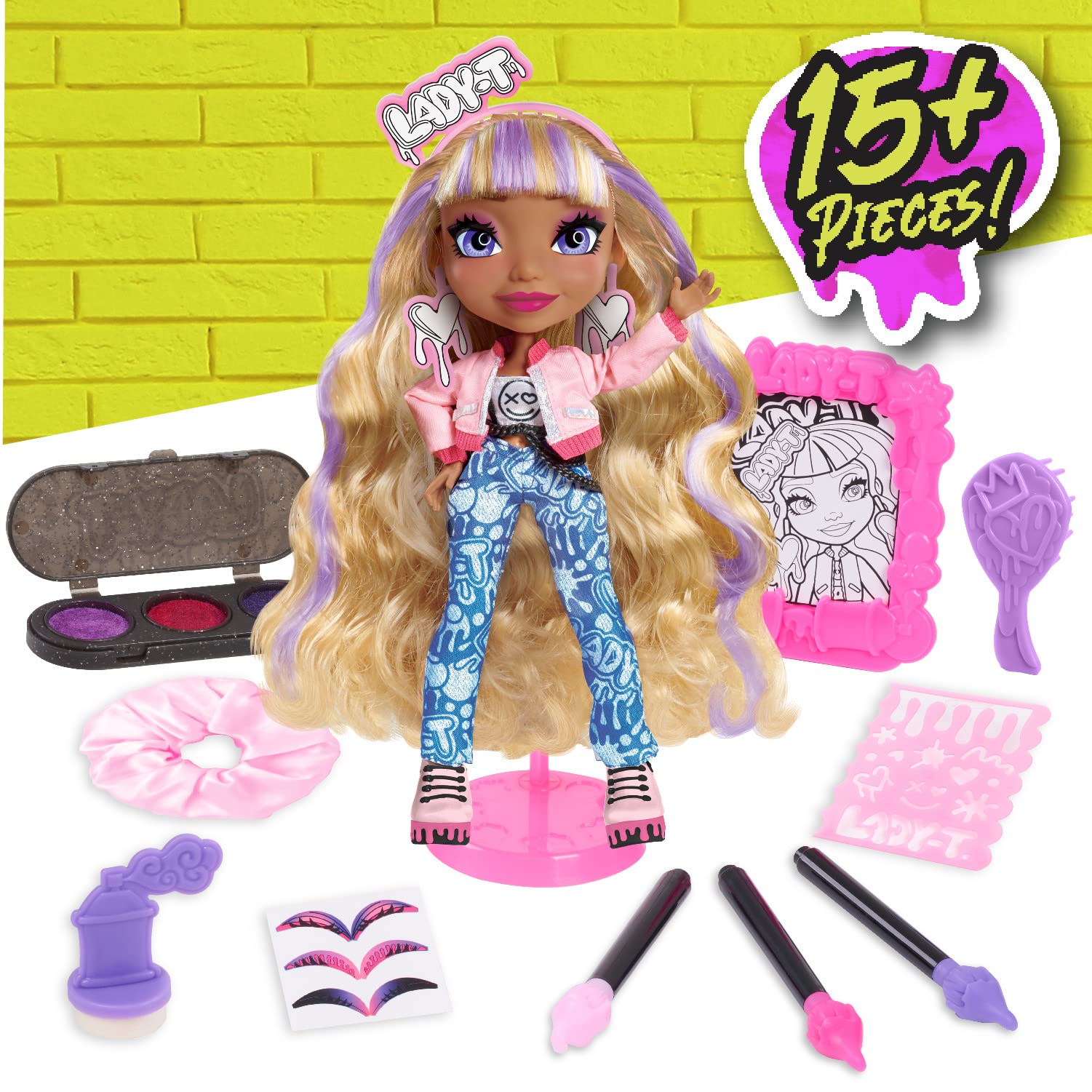 Amazon.com: Just Play Art Squad Lady T 10-inch Doll & Accessories with DIY  Craft Stencil Project, Kids Toys for Ages 3 Up : Toys & Games