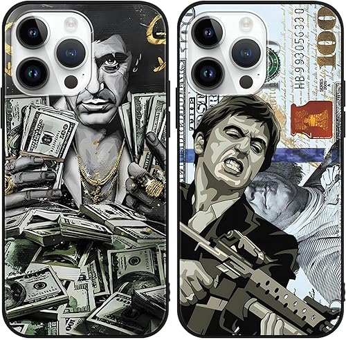 Yimctoie 2 Piezas Funda para Samsung Galaxy S25 Ultra 5G 6.8", Cool Scarface Dib