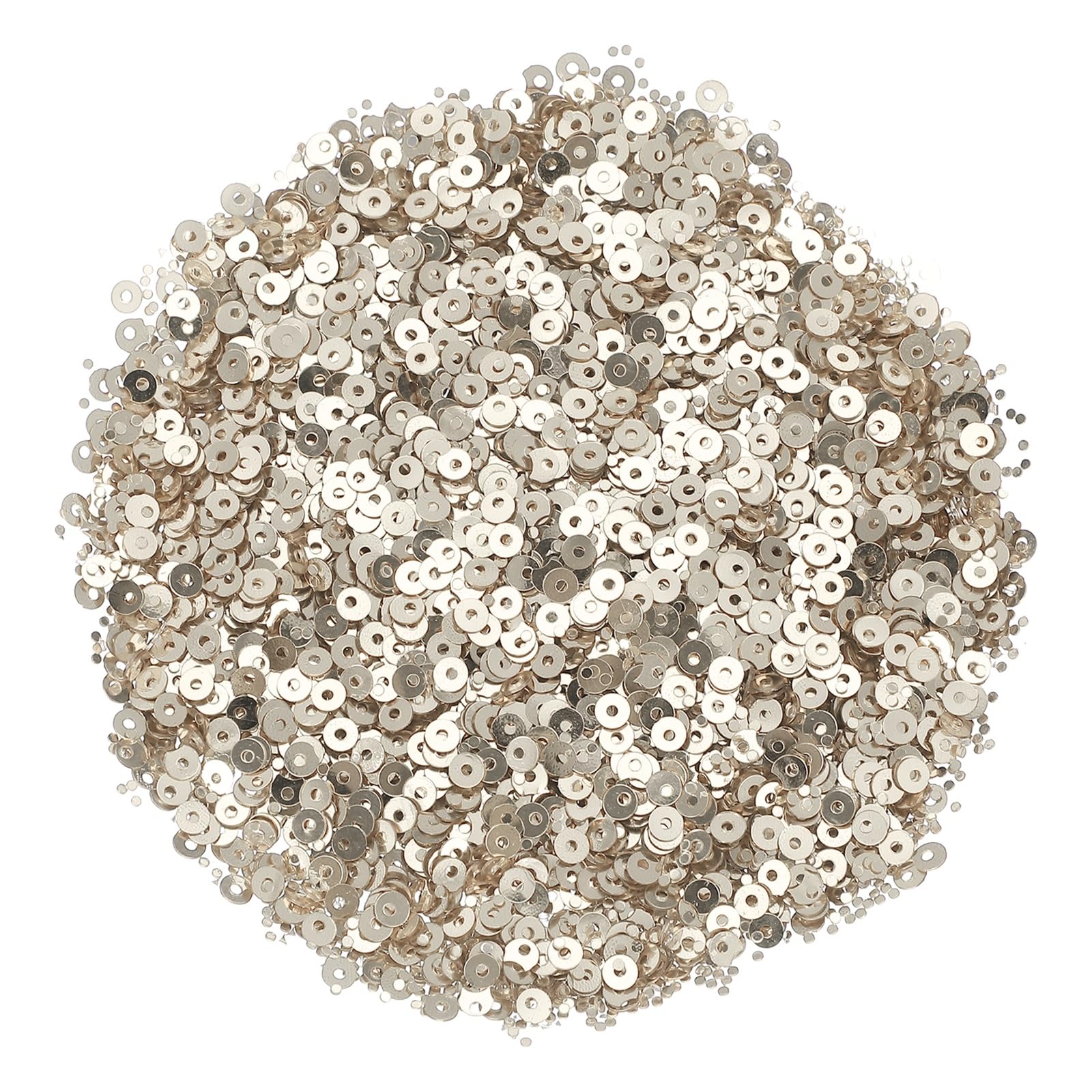 Paillettes avec trou unique couleur champagne pour décors et couture