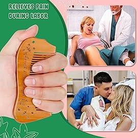 Arrozon Birthing Comb for Labor and Delivery - Wooden Comb for Pregnancy Contractions and Pain Relief