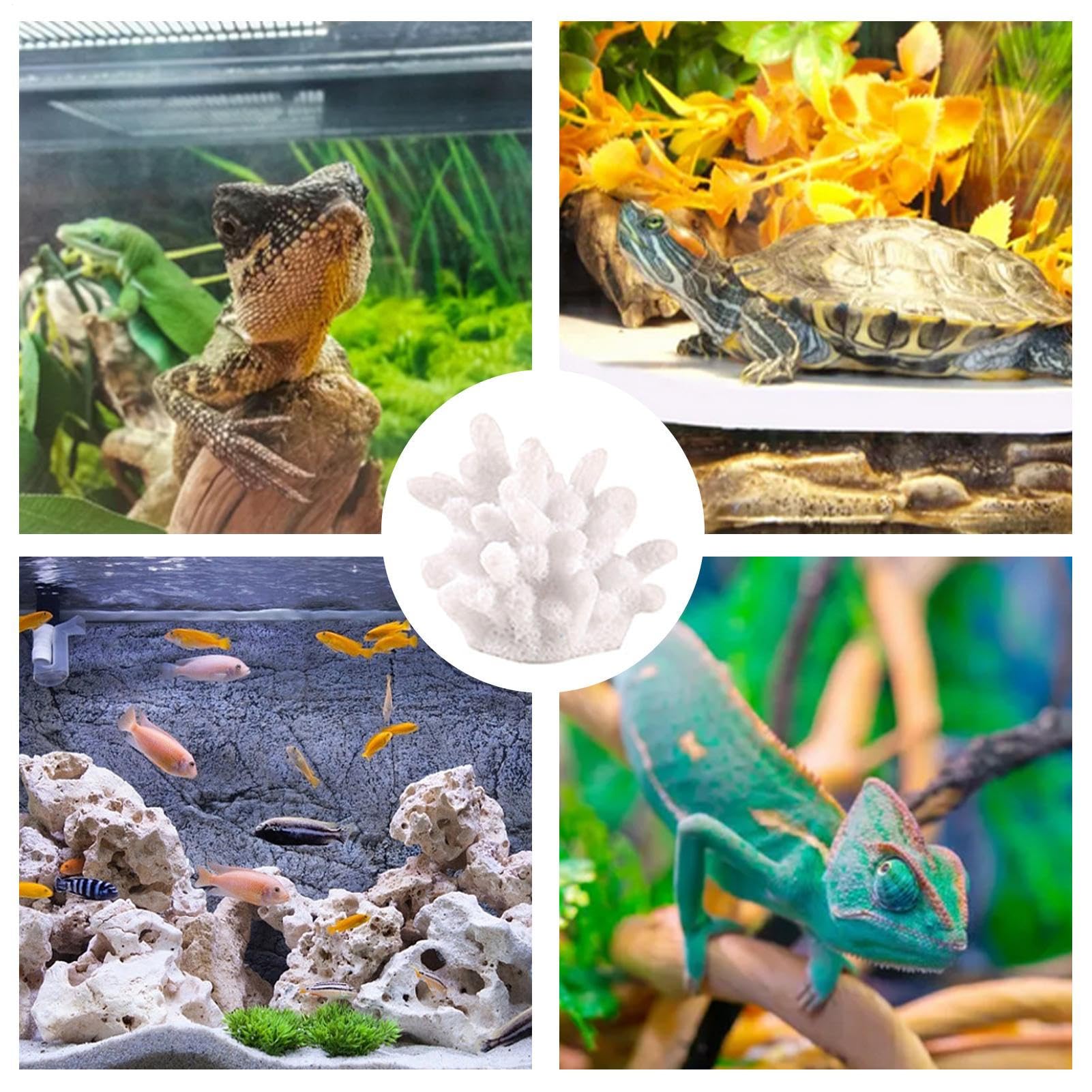 Künstliche Seekoralle für Handwerk – kleine Korallenornamente, Landschaftsdekoration, Korallenlandschaftsdekoration für Aquarienbüros, Tierterrarien und