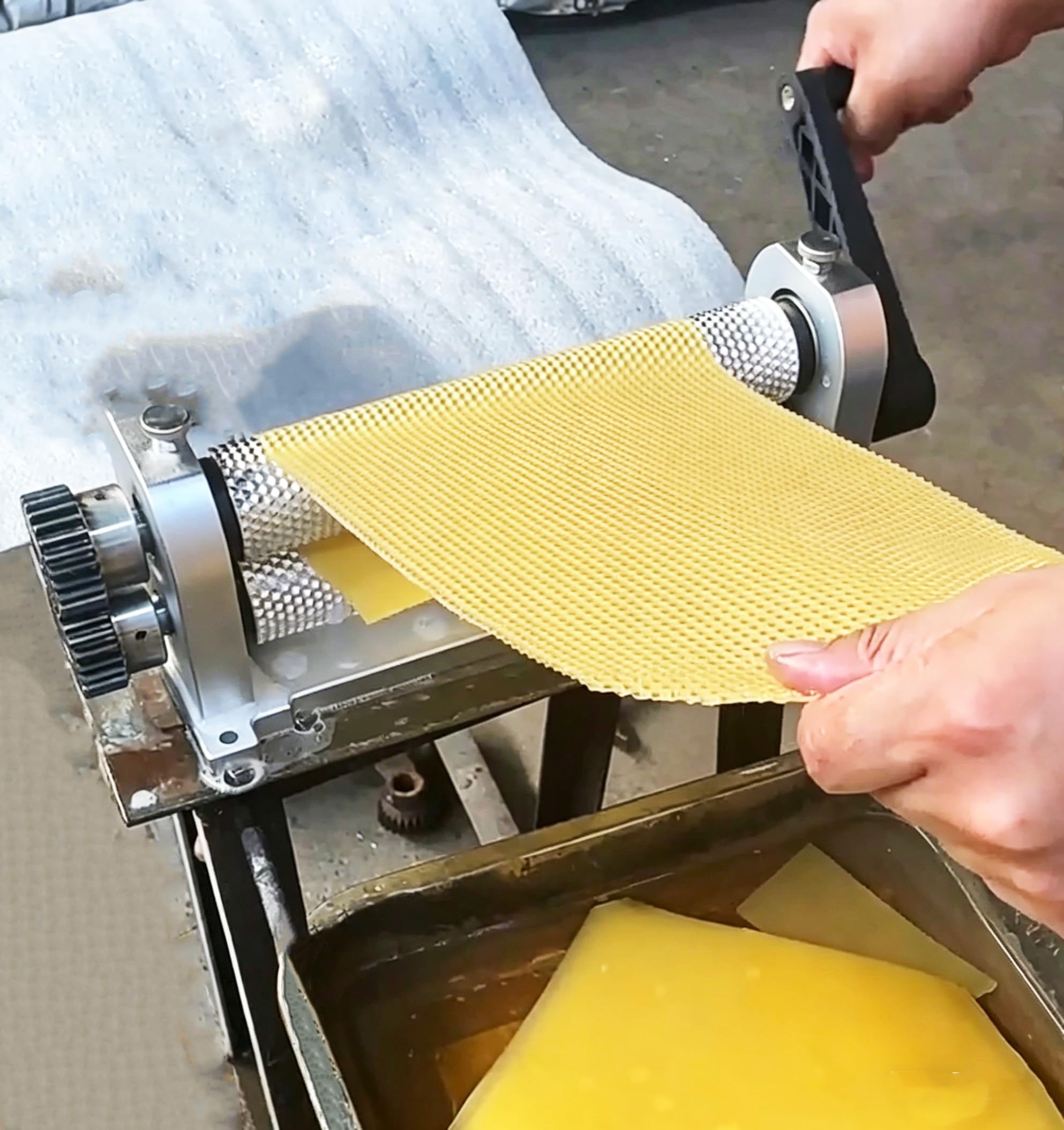 Professioneller manueller Bienenwachskamm, Foundation-Rollmühle, robuste Aluminium-Legierung, Wabenstempel, Imkerausrüstung für Imker, DIY-Werkzeug