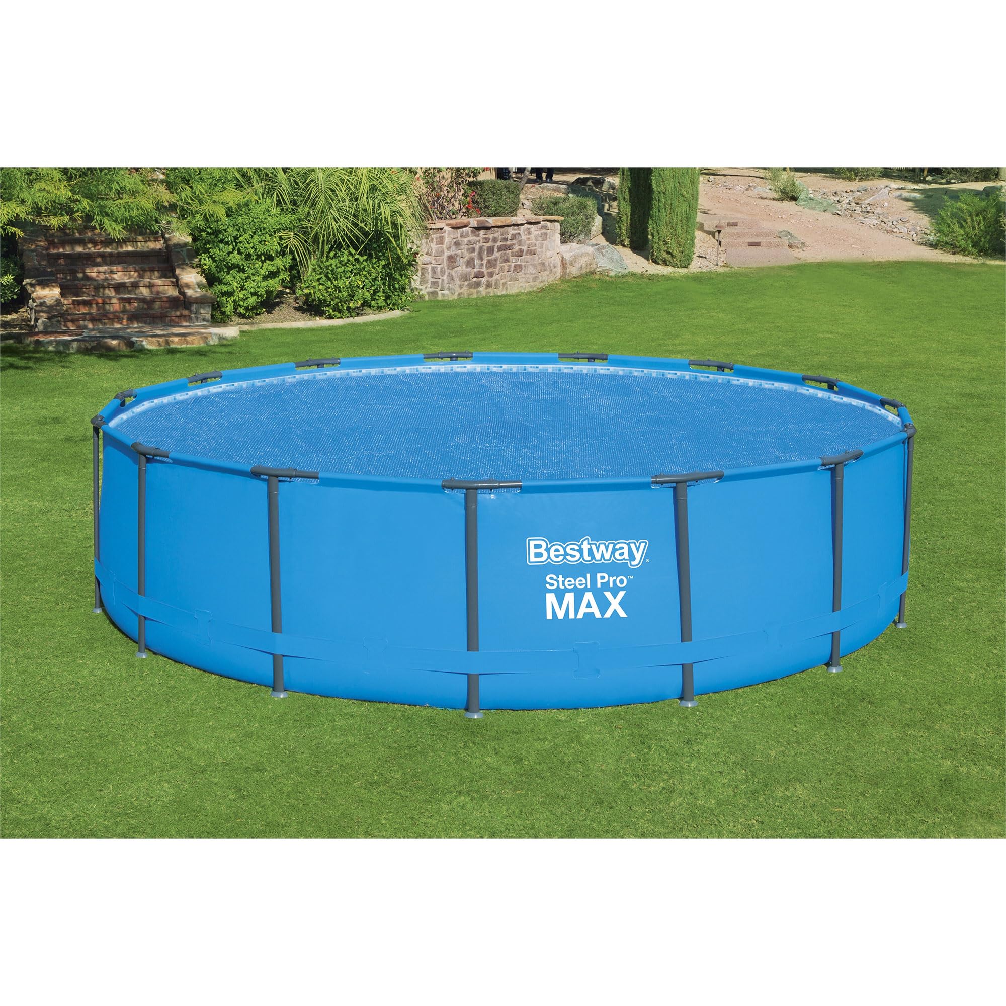 Bestway 58253 Bâche Solaire pour Piscine à Cadre Ø 488 cm