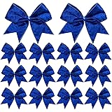 12 Pieces Christmas Velvet Bows 6 x 6