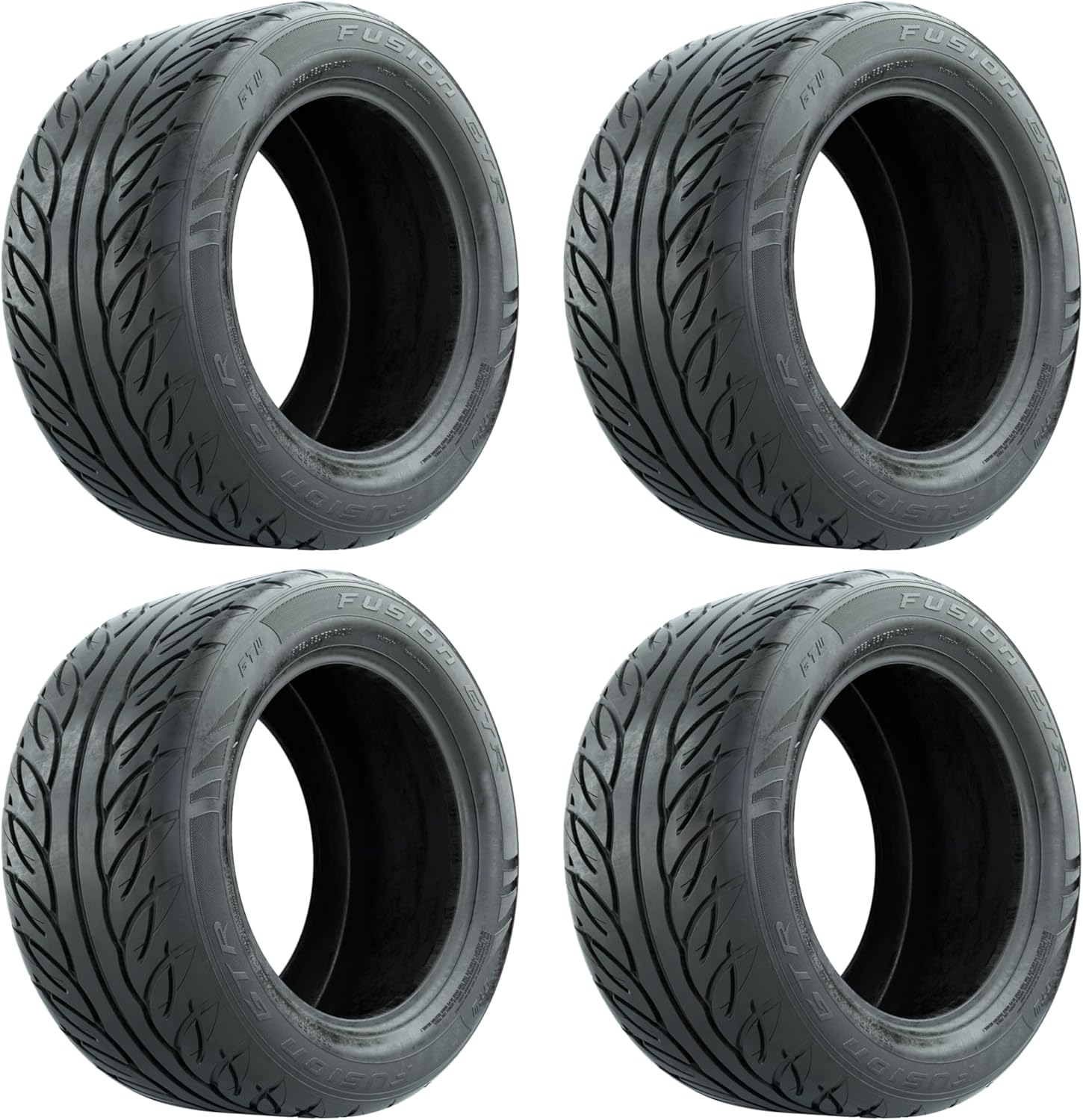 GTW Fusion GTR 23 inch Golf Cart Street Tire | 255/45-R14 | Steel Belted Radial Construction | 4-Ply | Universal Fitment with 14 inch Wheels | Set of 4