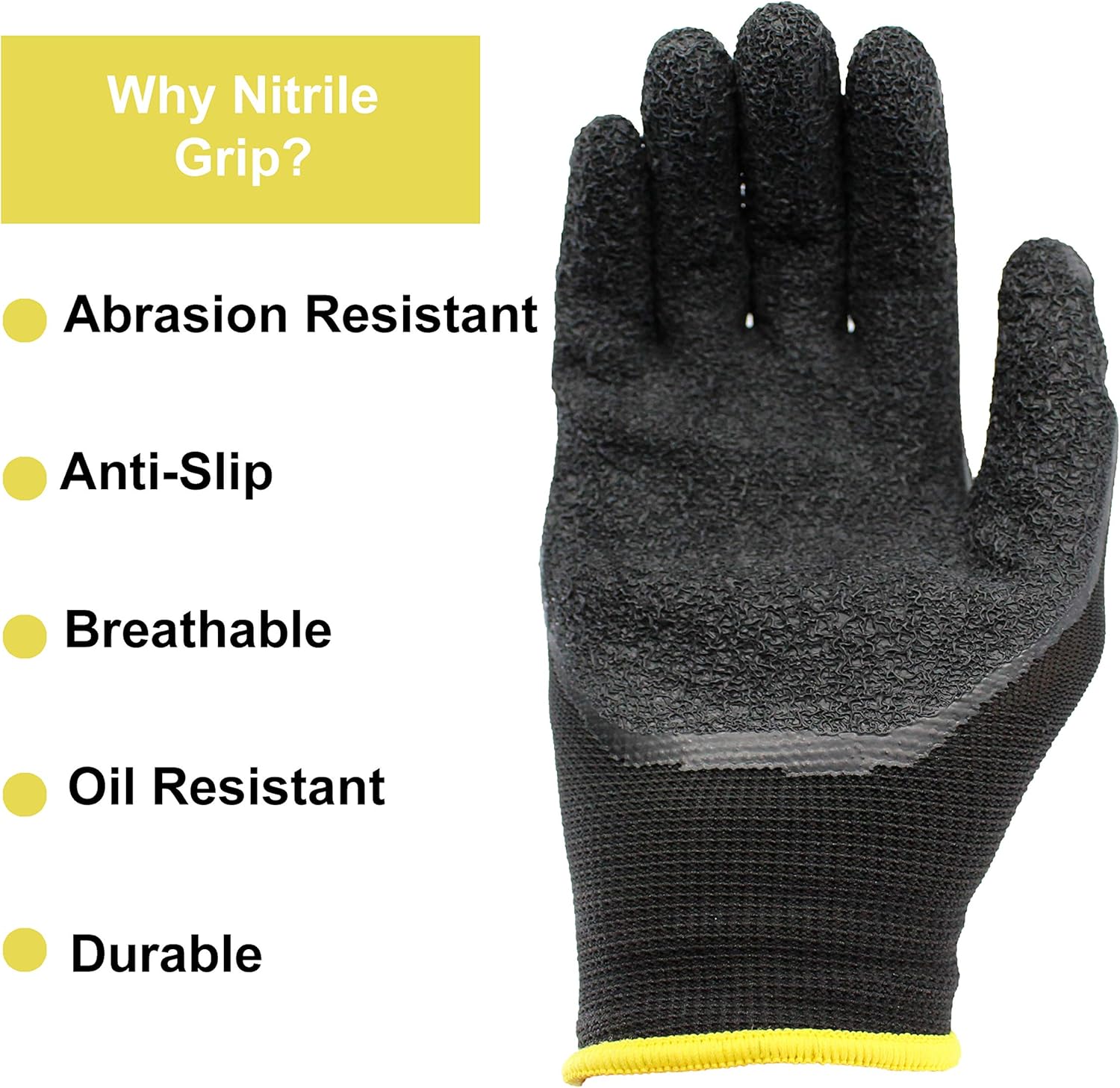 Kingman Latex Foam Grip Coated Work Gloves