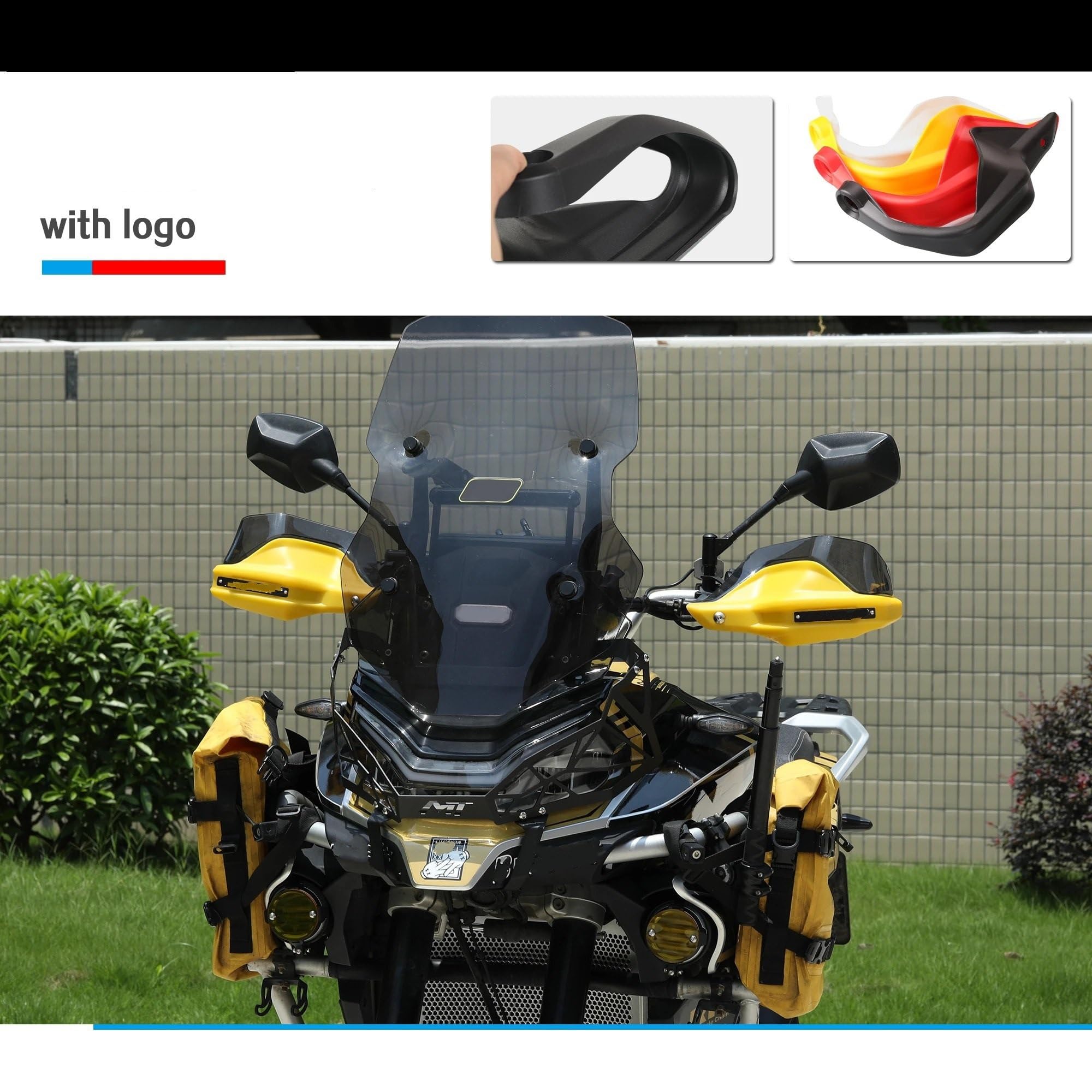 Motocyklowe ochraniacze na dłonie Pasuje do CFMOTO 800MT osłony dłoni na kierownicę ochraniacze z kierownicą ręczne motocyklowe(F)