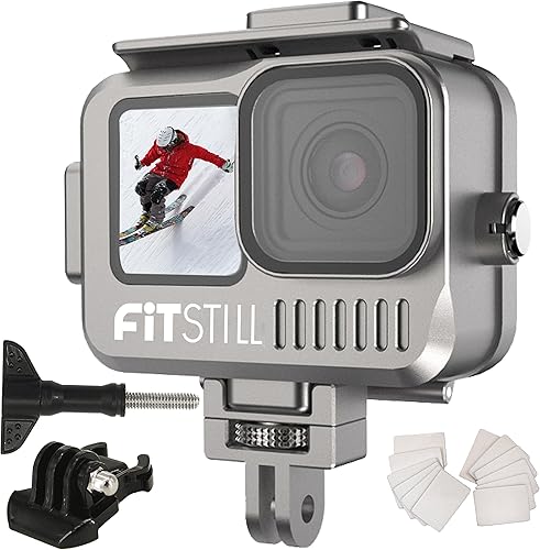 FitStill Funda impermeable de aleación de aluminio de 147.6 ft147 pies para Go Pro Hero12Hero11Hero10Hero9 Negro, con 2 zapata fría protectora bajo disponible en Yaxa Venezuela