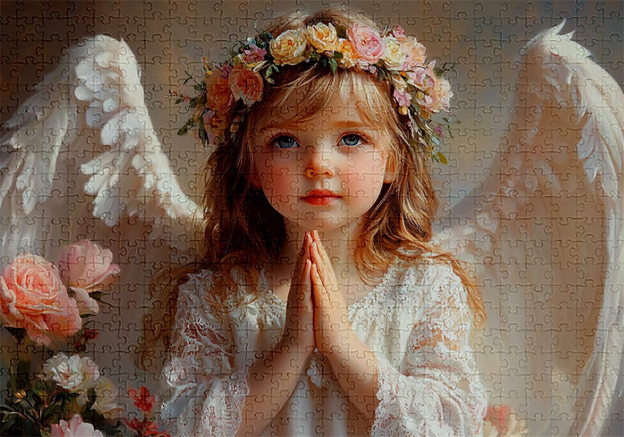 Puzzle 4000 elementów anioł puzzle dla dorosłych dziewczyna 141 x 87 cm unikalne rzemiosło klasyczne 3D drewniana układanka do rodzinnych gier biznesowych, układanka do samodzielnego wykonania nawet