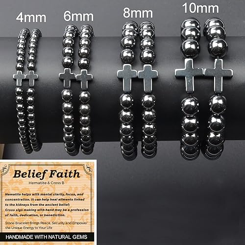 Vista 490 de MASSIVE BEADS Pulsera elástica de yoga hecha a mano con piedra natural, cristal curativo, energía, regalos para adultos unisex de 0.157 in, 0.236