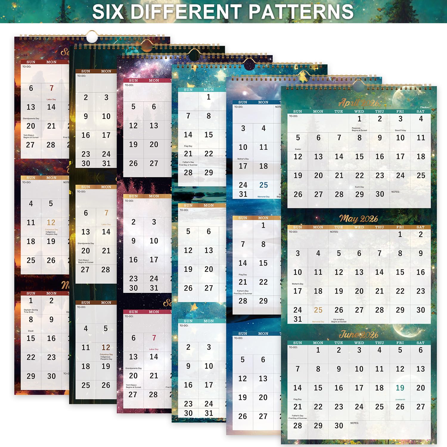 Calendar 2026-2027 - 3 Month Wall Calendar Vertical Display
