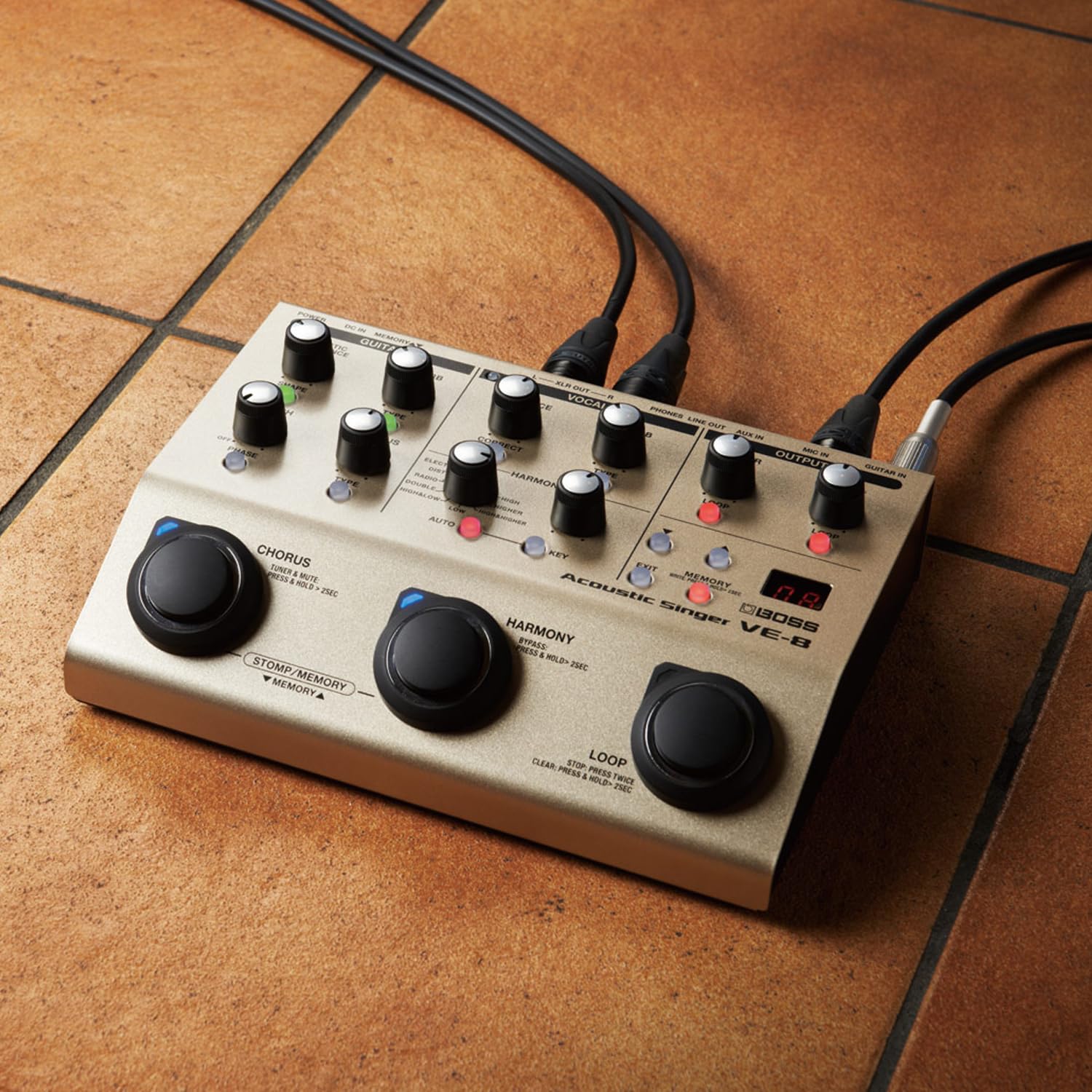 Boss VE-8 Acoustic-Singer Effektgerät für Gesang und Gitarre mit keepdrum XLR-Kabel