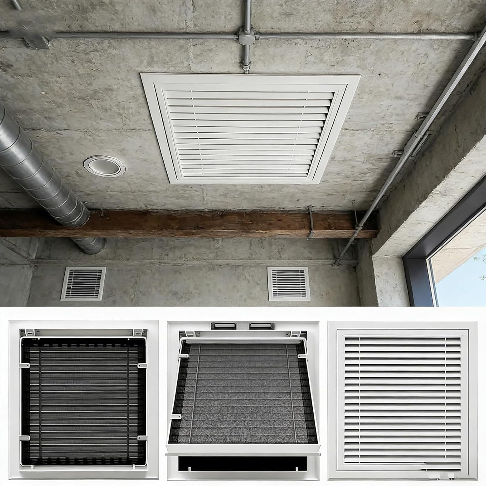 Griglia di ricircolo Aria Bianca per Filtro a soffitto