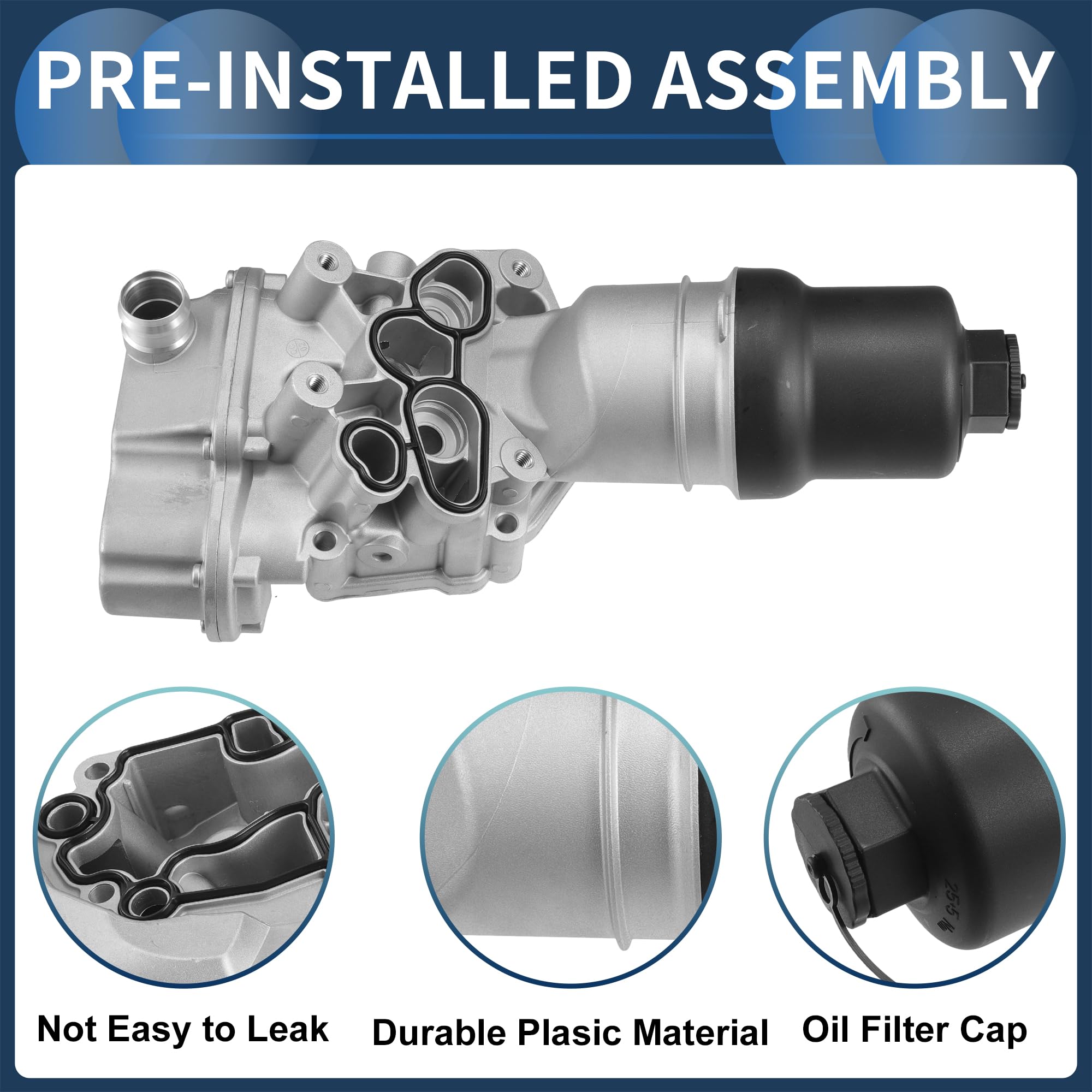 INFINAUTO Boîtier De Filtre À Huile Moteur Pour Audi A3 06-08 1 Pc