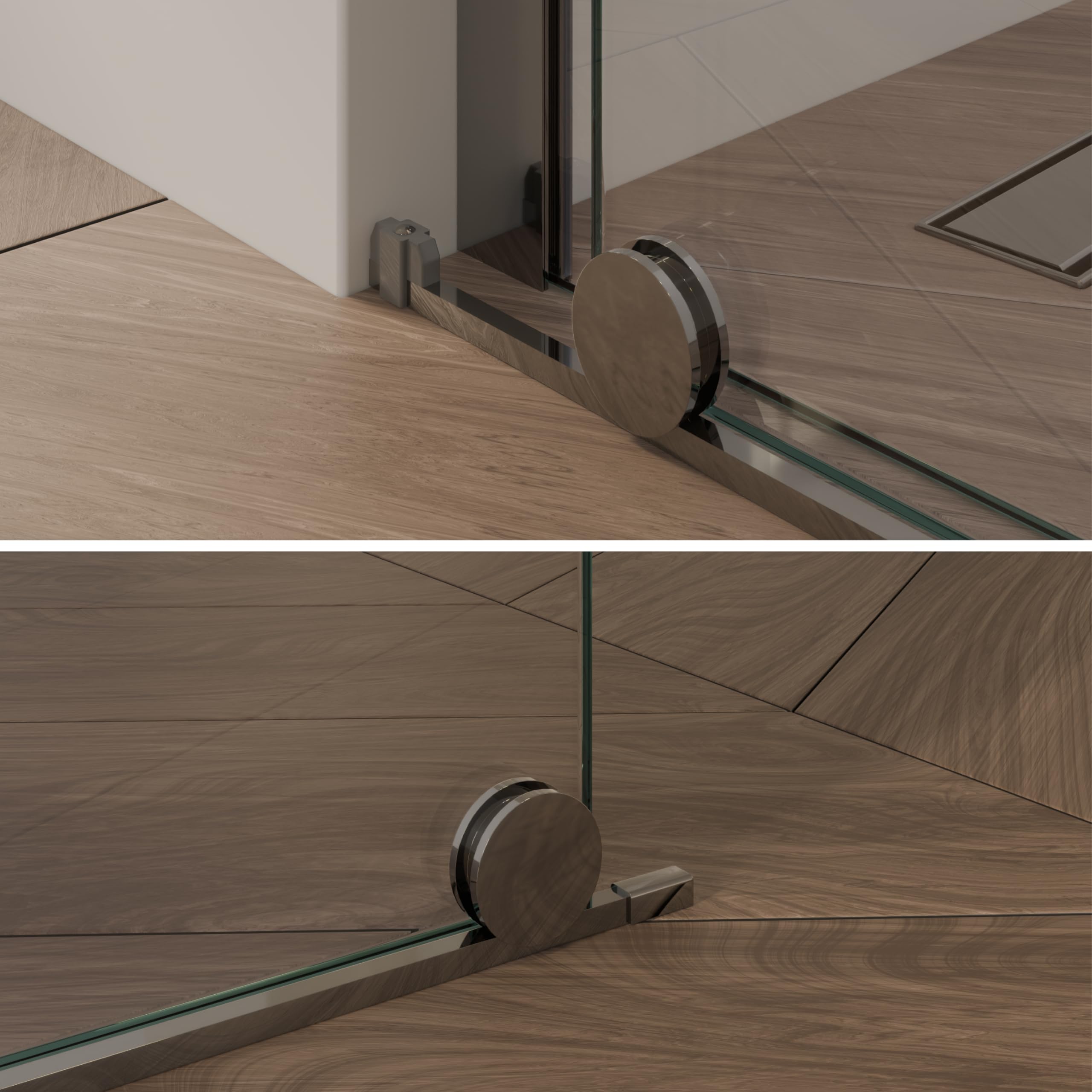 MOG Walk In Ducha con puerta corredera NADINE 120x200 cm en mampara con cristal nano templado de seguridad ESG 8mm - Montaje a la izquierda o a la derecha