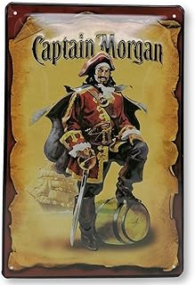 Kapitan Morgan - tłoczona blaszana tabliczka - format: 30 x 20 cm
