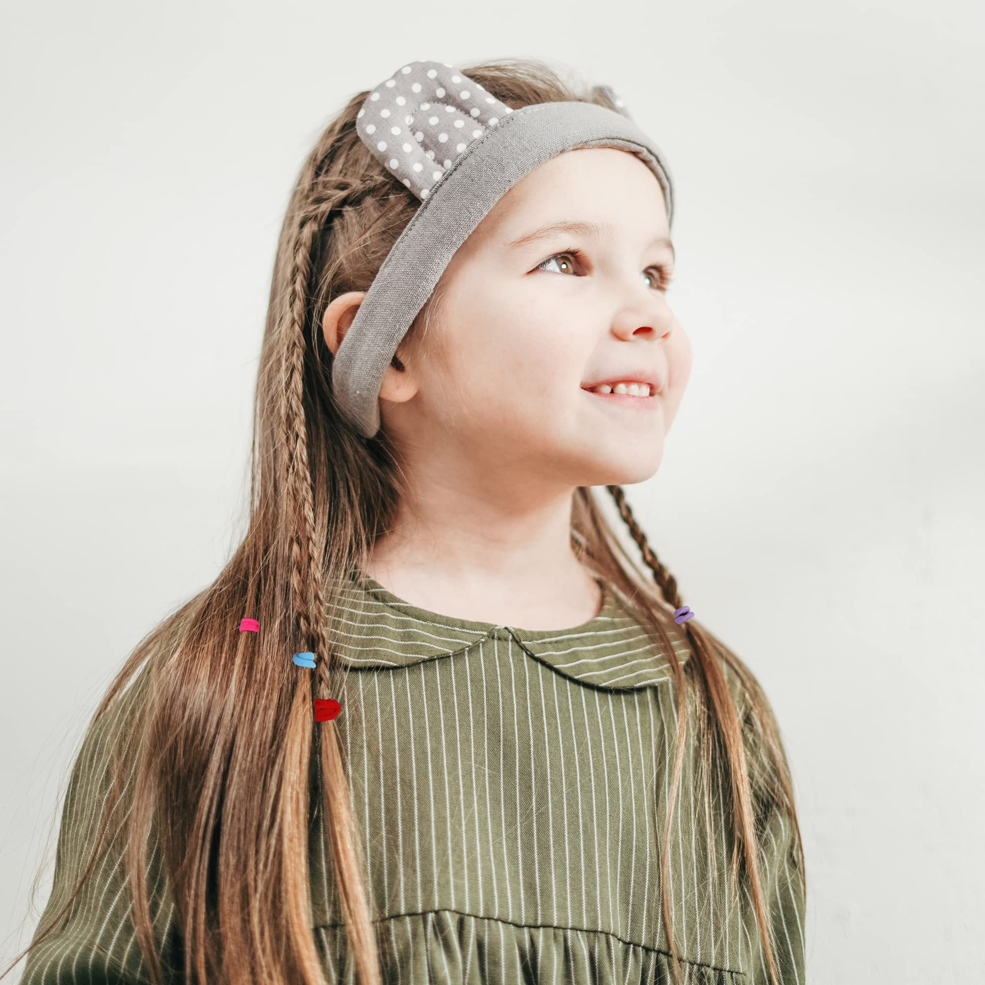 100 pièces Petit élastique femme, élastiques queue de cheval multicolore, mini serre-tête pour bébé fille